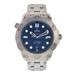 Omega Seamaster "Beijing 2022" Automatic Chronometer Blue Dial Men's Watch